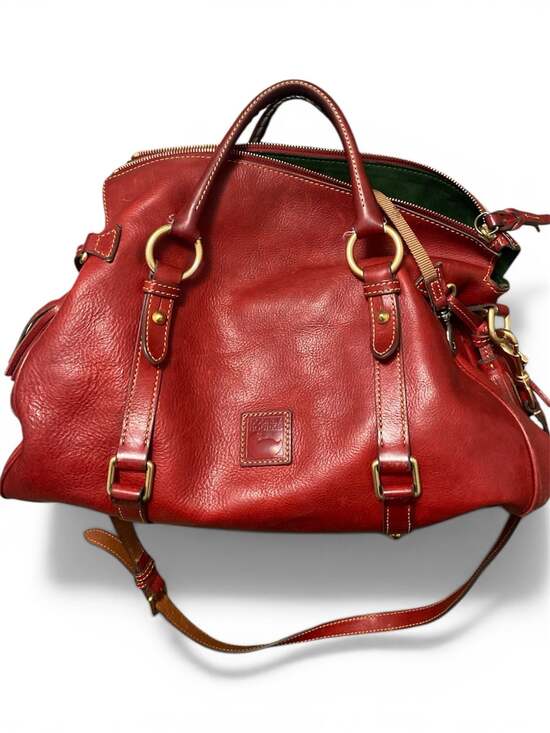 Dooney & Bourke Handbags - Dooney & Bourke Florentine Vacchetta Leather Satchel in Red